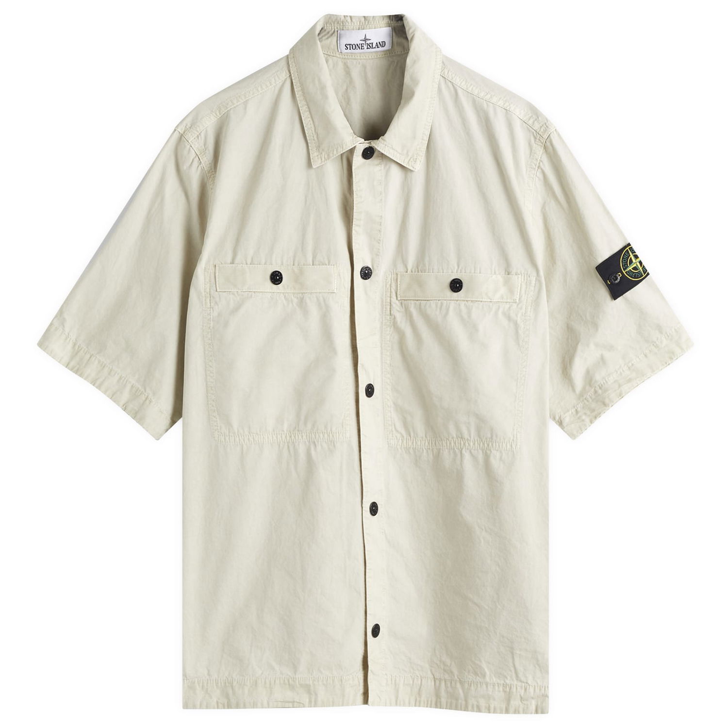 Košeľa Stone Island Old Effect Short Sleeve Overshirt, Size Large Béžová | K1S151200029-V0195, 0