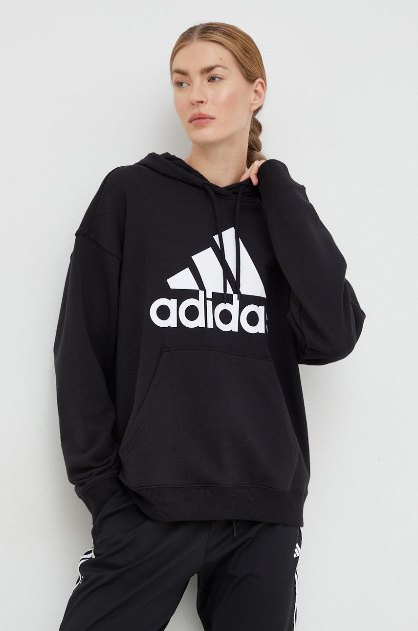 Mikina adidas Originals Big Logo Oversized French Terry Hoodie Čierna | HR4934, 0