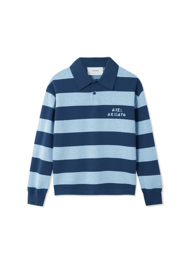 Sveter AXEL ARIGATO Frey Striped Long-Sleeve Polo Sweater Modrá | A3315001, 1