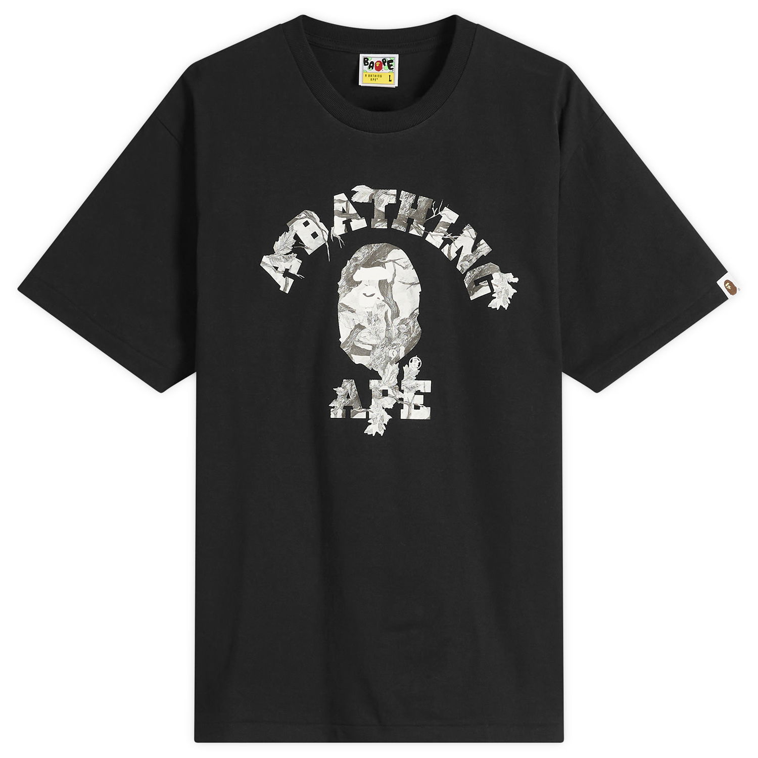 Tričko BAPE Tree Edge Camo College Tee Čierna | 001TEL801030M-BWH, 0