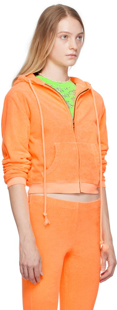 Mikina ERL Cropped Zip Hoodie Oranžová | ERL06T110, 1