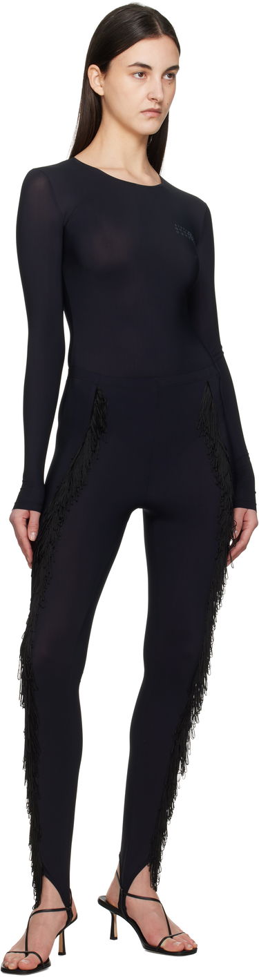 Legíny Maison Margiela MM6 Maison Margiela Fringe Stirrup Leggings Čierna | S52KA0525 S20518, 3