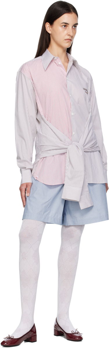 Košeľa Charles Jeffrey Loverboy Charles Jeffrey LOVERBOY Long Sleeve Striped Split-Panel Tie-Front Button-Up Shirt Rôznofarebný | 52070402, 3