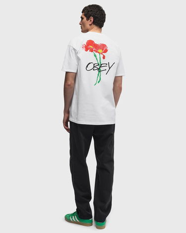 Tričko OBEY Obey Poppies T-Shirt Biela | 165264123-WHT, 2