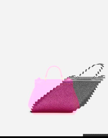 Kabelka Dolce & Gabbana Mini Sicily Fabric Handbag Ružová | EB0003AA74580422, 3