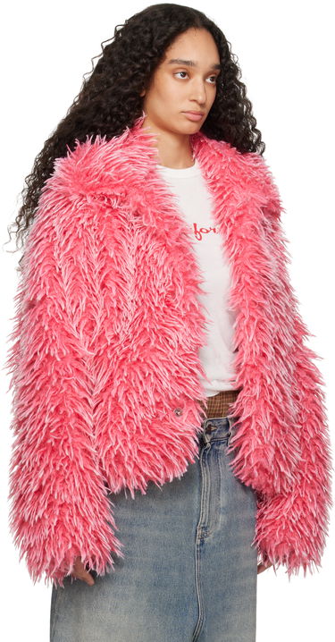 Bunda ERL ERL Varsity Faux-Fur Jacket Ružová | ERL10J001, 1