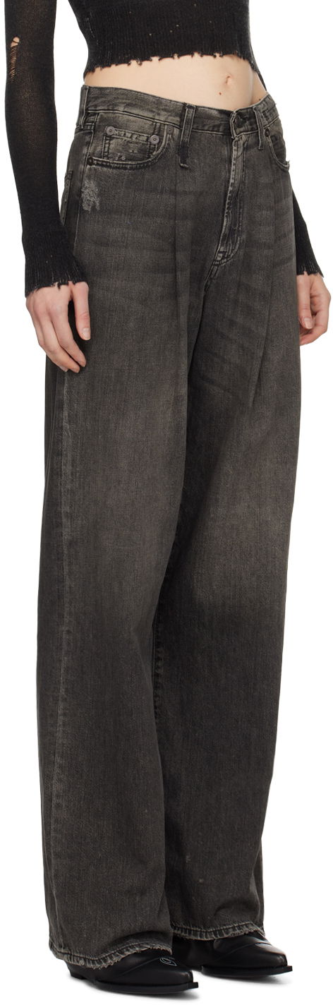 Džínsy R13 R13 Damon Pleated Jeans Šedá | R13W3147-D019A, 1