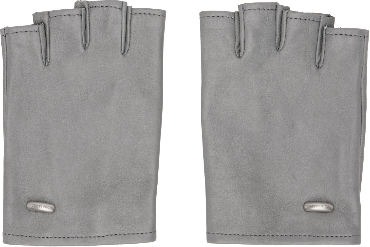 Rukavice OUR LEGACY Our Legacy Biker Leather Fingerless Gloves Šedá | A2258BPL, 0