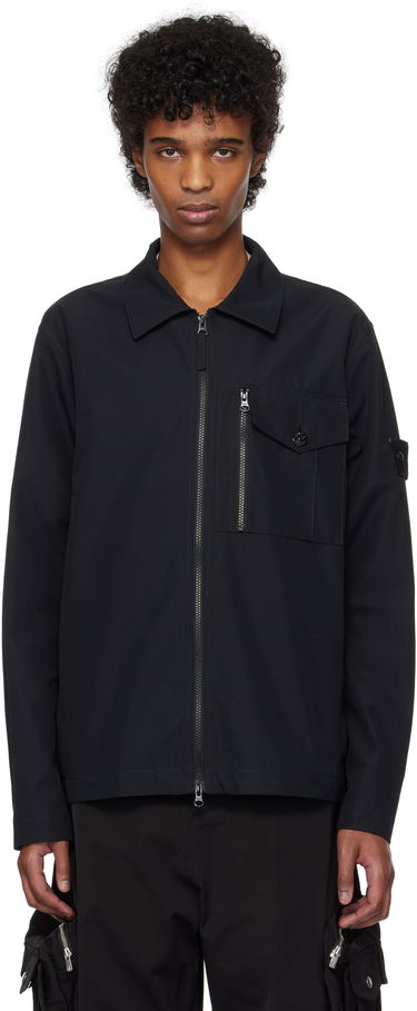 Košeľa Stone Island Stone Island Weatherproof Cotton Canvas Overshirt Čierna | K1S15 1200007 S00F1, 0
