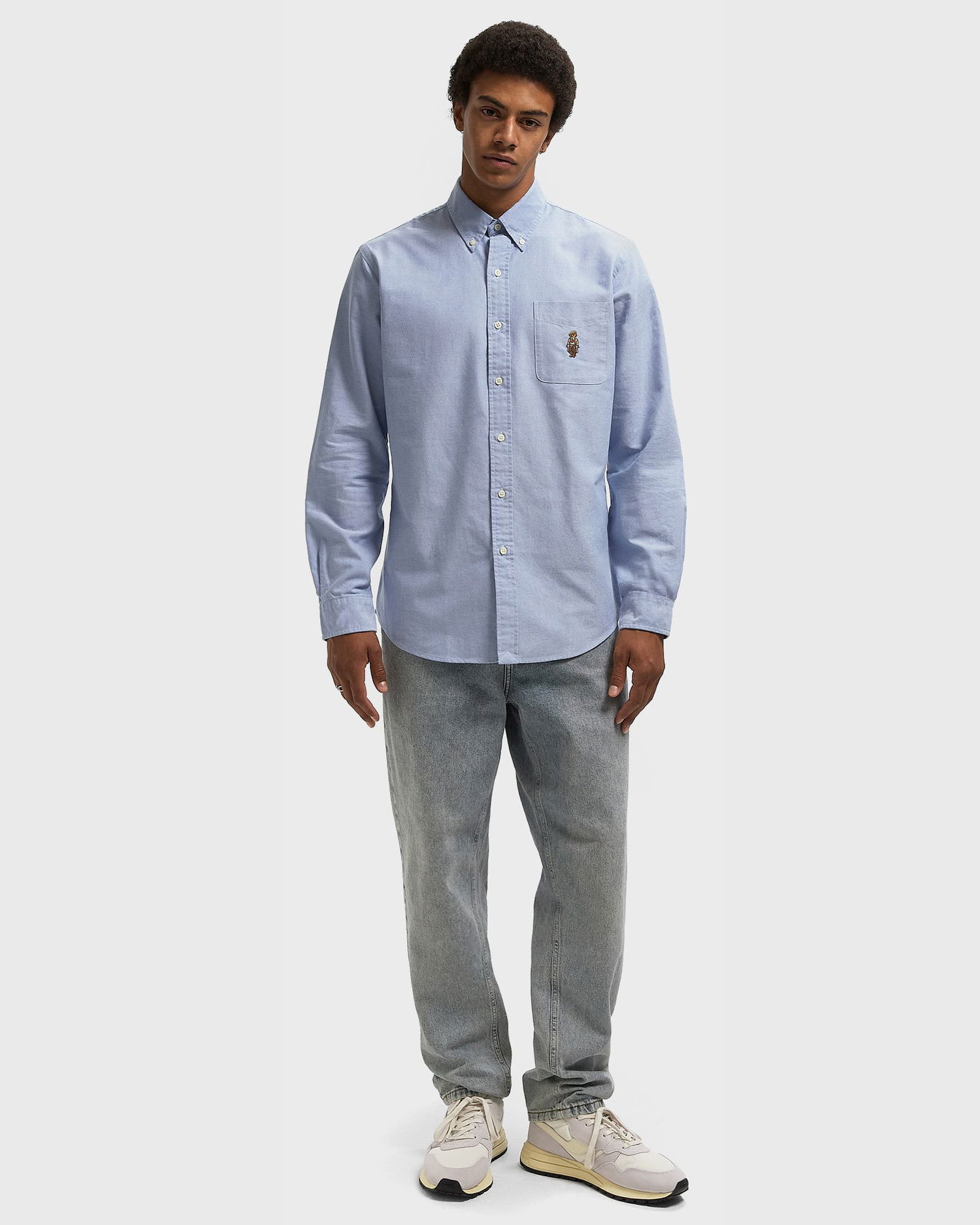 Košeľa Polo by Ralph Lauren Polo Bear Custom Fit Long Sleeve Button-Down Shirt Modrá | 710P00577001, 1