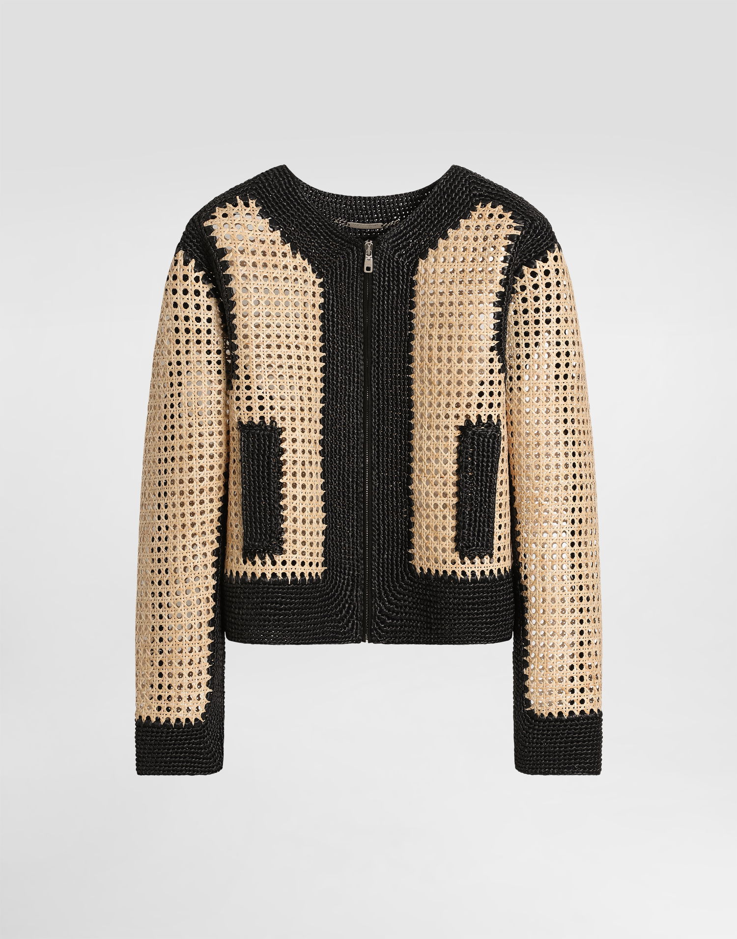Bunda Dolce & Gabbana Dolce & Gabbana Woven Raffia Zip-Up Jacket Béžová | G9BNRTGJ151S9000, 0