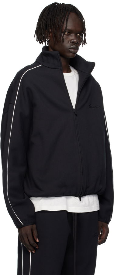 Bunda Fear of God ESSENTIALS Modern Fit Fleece Track Jacket Čierna | 202SP256890F, 1