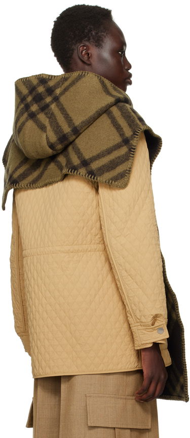 Vesta Burberry Burberry Check Wool Sleeveless Cape Zelené | 8096747, 2