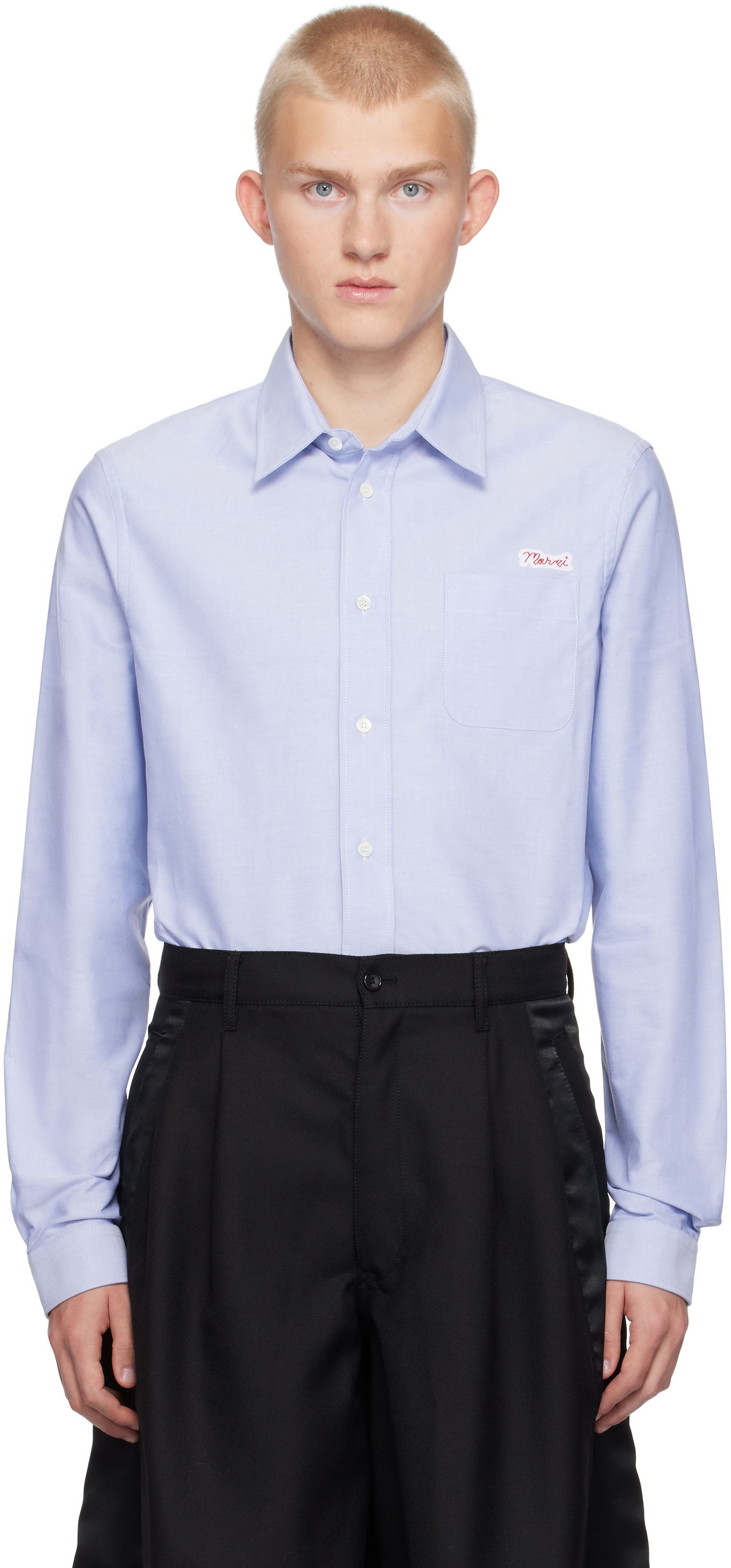 Košeľa Marni Logo Patch Shirt Modrá | CUMU0105AX UTC307, 0