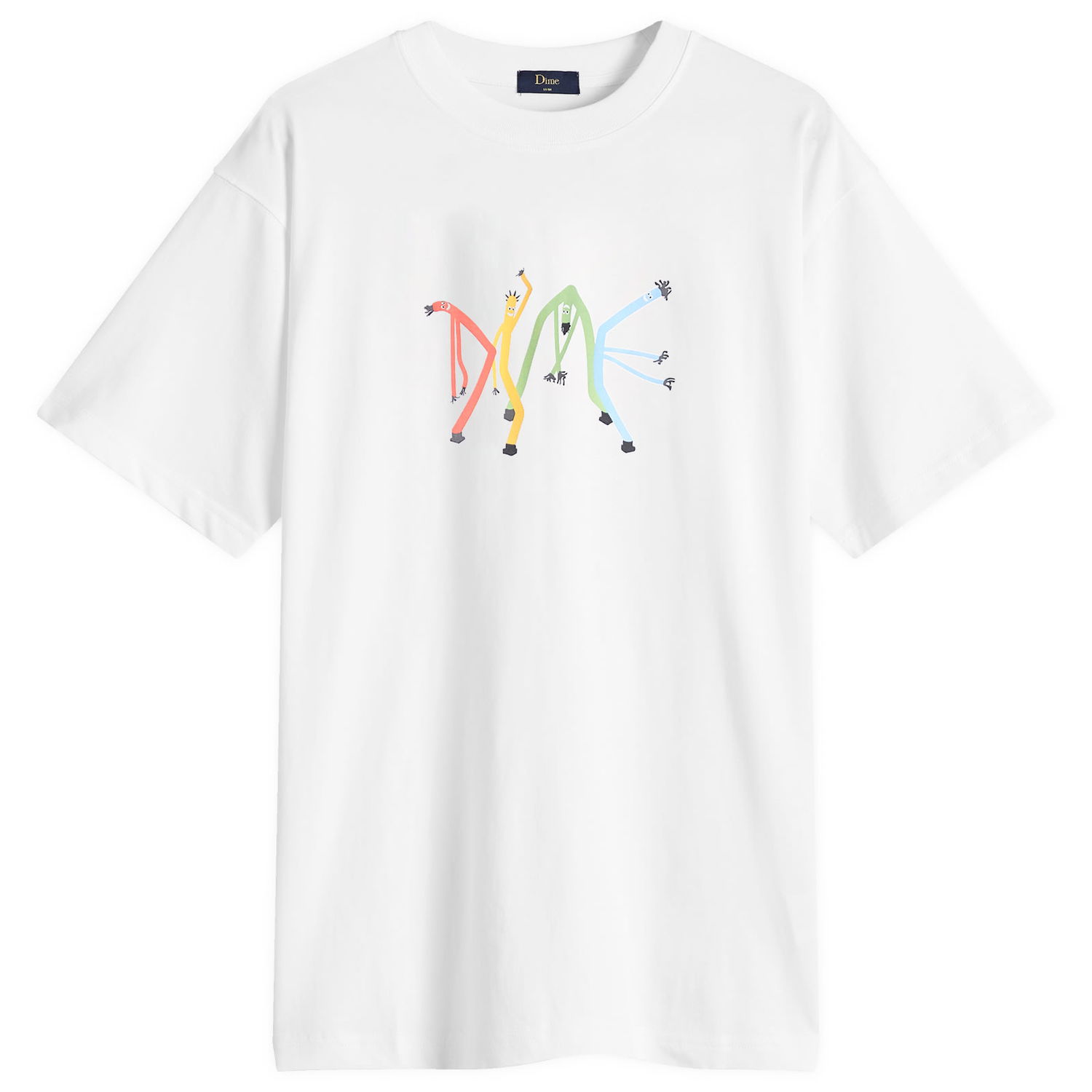 Tričko Dime Tubeman Graphic T-Shirt in White, Size Large Biela | DIMEHO2456WHT, 0