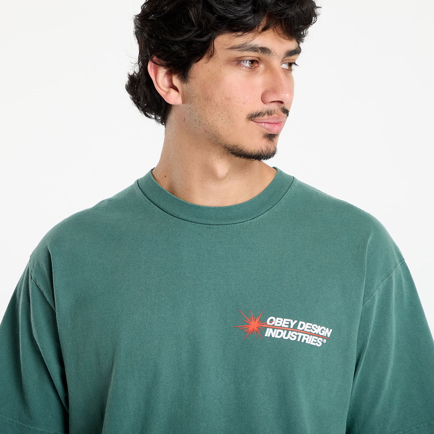 Tričko OBEY OBEY Design Industries T-Shirt Zelené | 167924101-RFR, 1