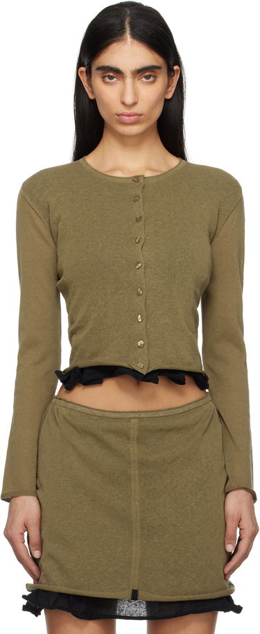 Sveter Eckhaus Latta Eckhaus Latta Veil Cardigan Zelené | 8118-EL-PS25-B -, 0