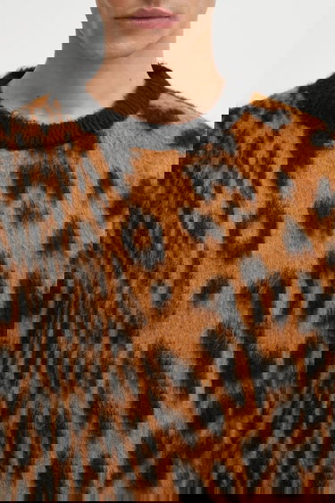 Sveter Aries Aries Brushed Leopard Sweater Hnedá | AR2004204, 4