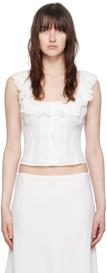 Tielko GUIZIO Guizio Paloma Lace Tank Top Biela | C00102W016, 0