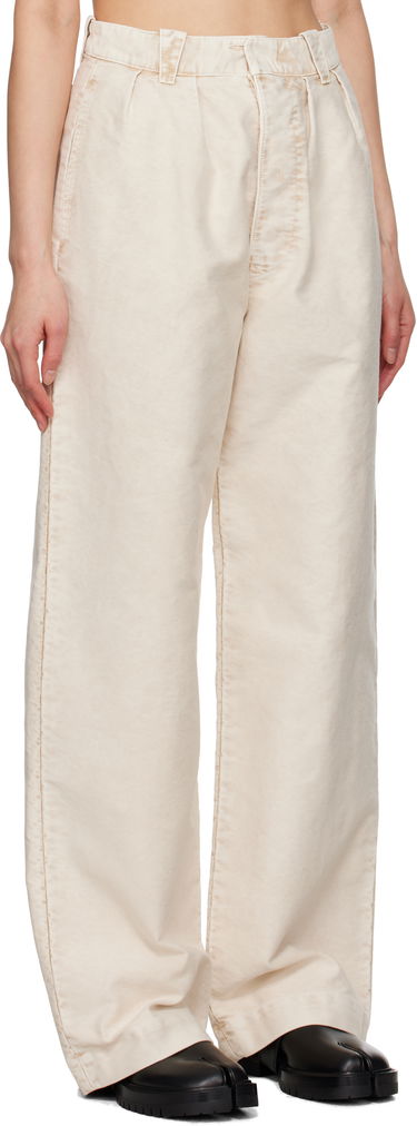 Nohavice Maison Margiela Maison Margiela Wide-Leg Trousers Béžová | S51KA0600 S76543, 1