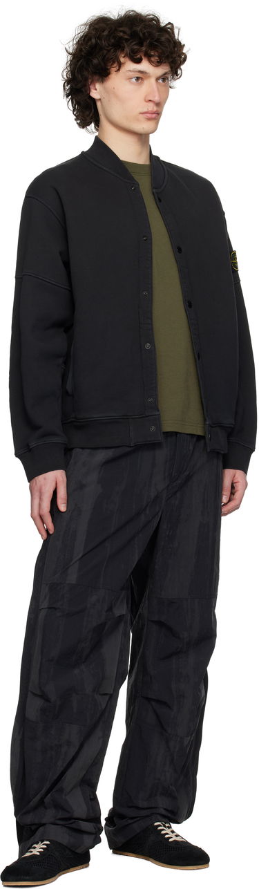 Bomber bunda Stone Island Stone Island Diagonal Fleece Old Effect Bomber Jacket Čierna | K1S15 6100034 S0045, 4
