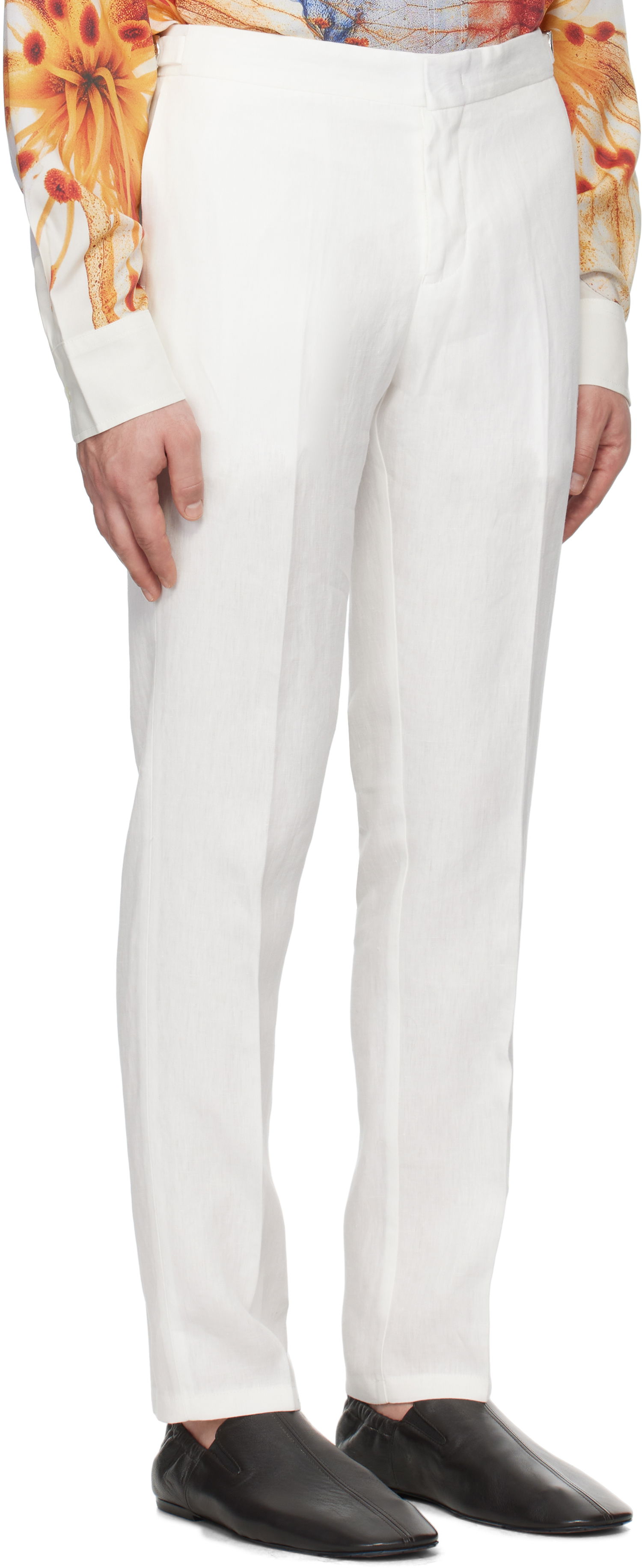 Nohavice Orlebar Brown Orlebar Brown Griffon Linen Trousers Biela | 280107, 1