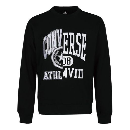 Mikina Converse Converse Alphabet Logo Round Neck Pullover Čierna | 10018354-A03
