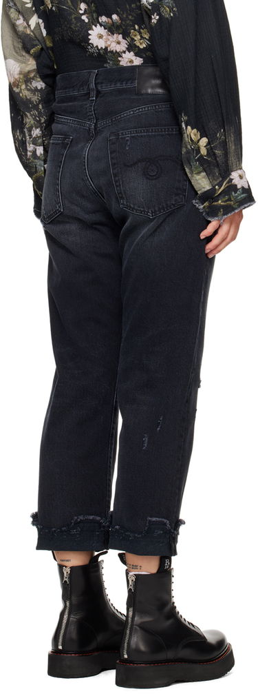 Džínsy R13 R13 Mid-Rise Straight Boyfriend Jeans Čierna | R13W5083-394A, 2