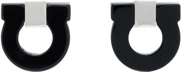 Náušnice FERRAGAMO Salvatore Ferragamo Gancini Cufflinks Čierna | 708714, 0