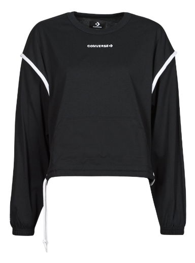 Mikina Converse JERSEY CREW SWEAT Čierna | 10022827-A01