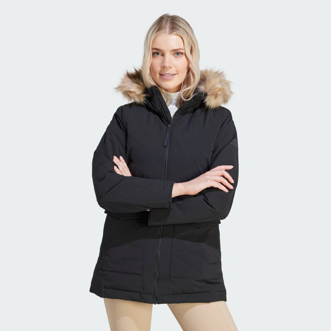 Parka adidas Originals Hooded Fur Čierna | IJ8260, 0