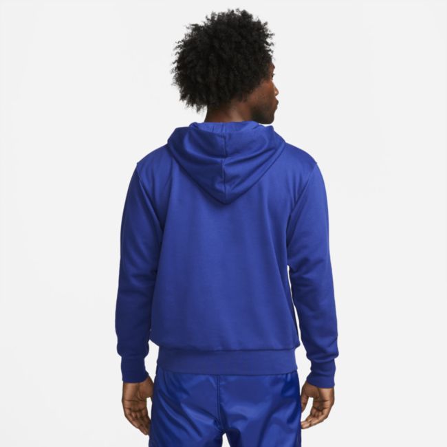 Mikina Nike Dri-FIT Standard Issue Pullover Basketball Hoodie Navy | DQ6103-455, 1
