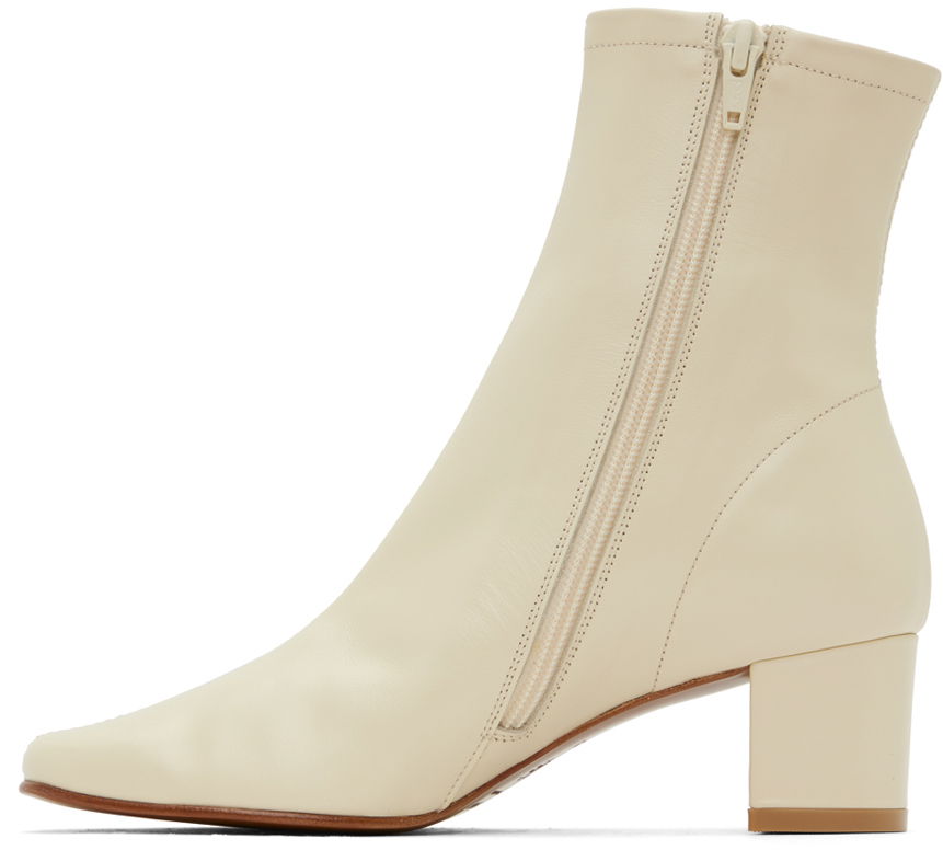 BY FAR Sofia Leather Block Heel Ankle Boots