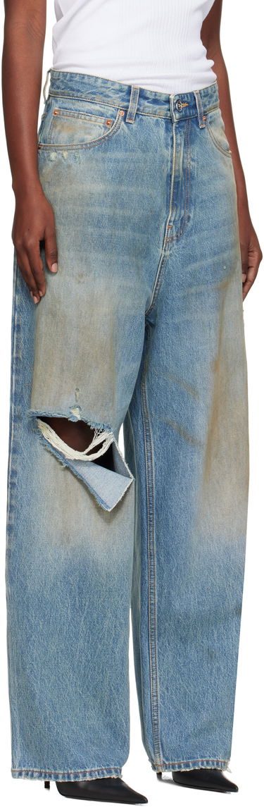 Džínsy VETEMENTS Vetements Distressed Baggy Jeans Modrá | UH76DP180LD, 4