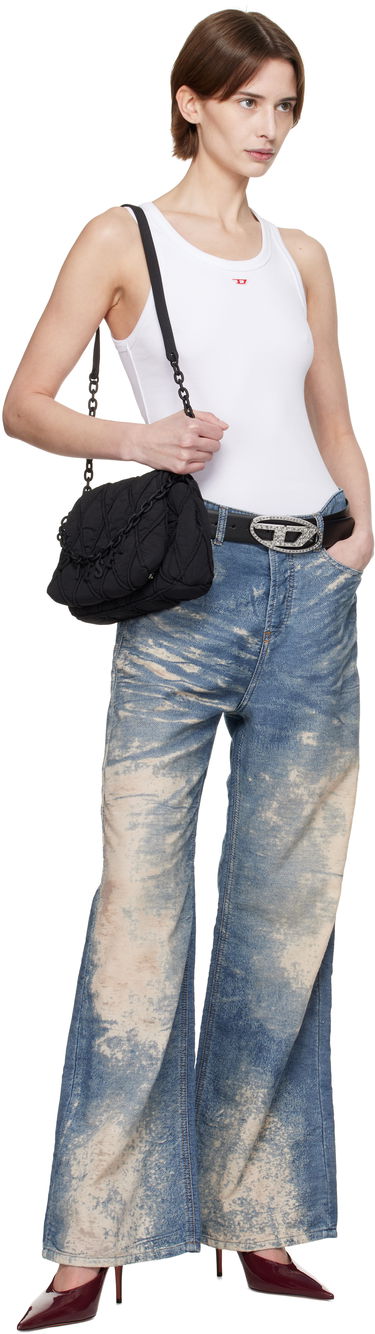 Taška cez rameno Diesel Diesel Charm-D Quilted Shoulder Bag Čierna | X10267 P8048, 3