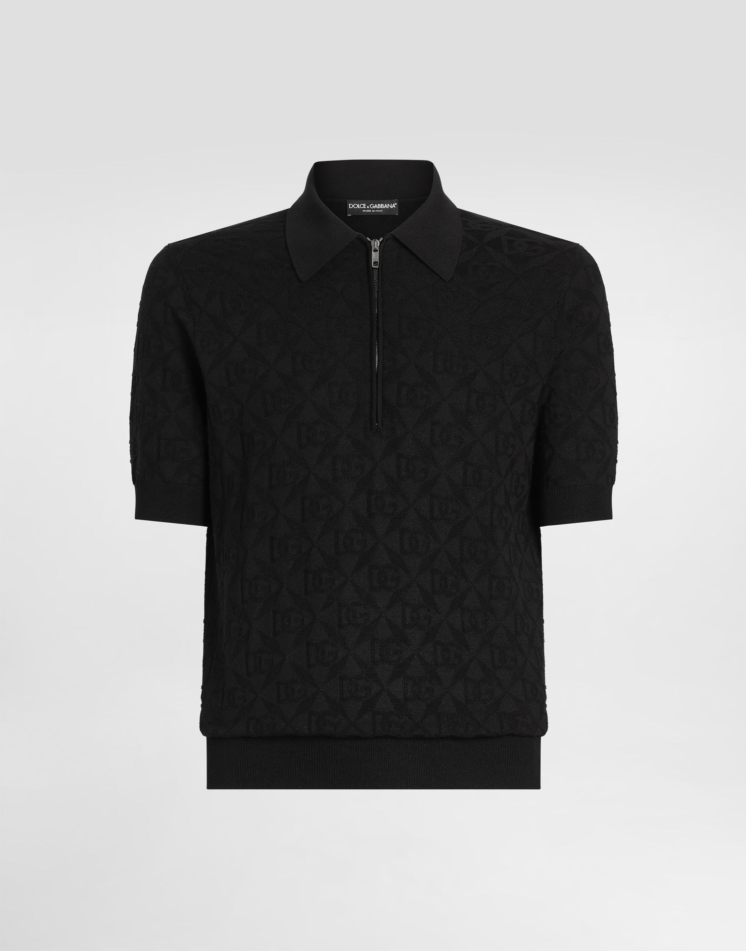 Polo tričko Dolce & Gabbana Dolce & Gabbana Silk Polo Shirt with Logo Čierna | GXZ79TJBSM4N0000, 0