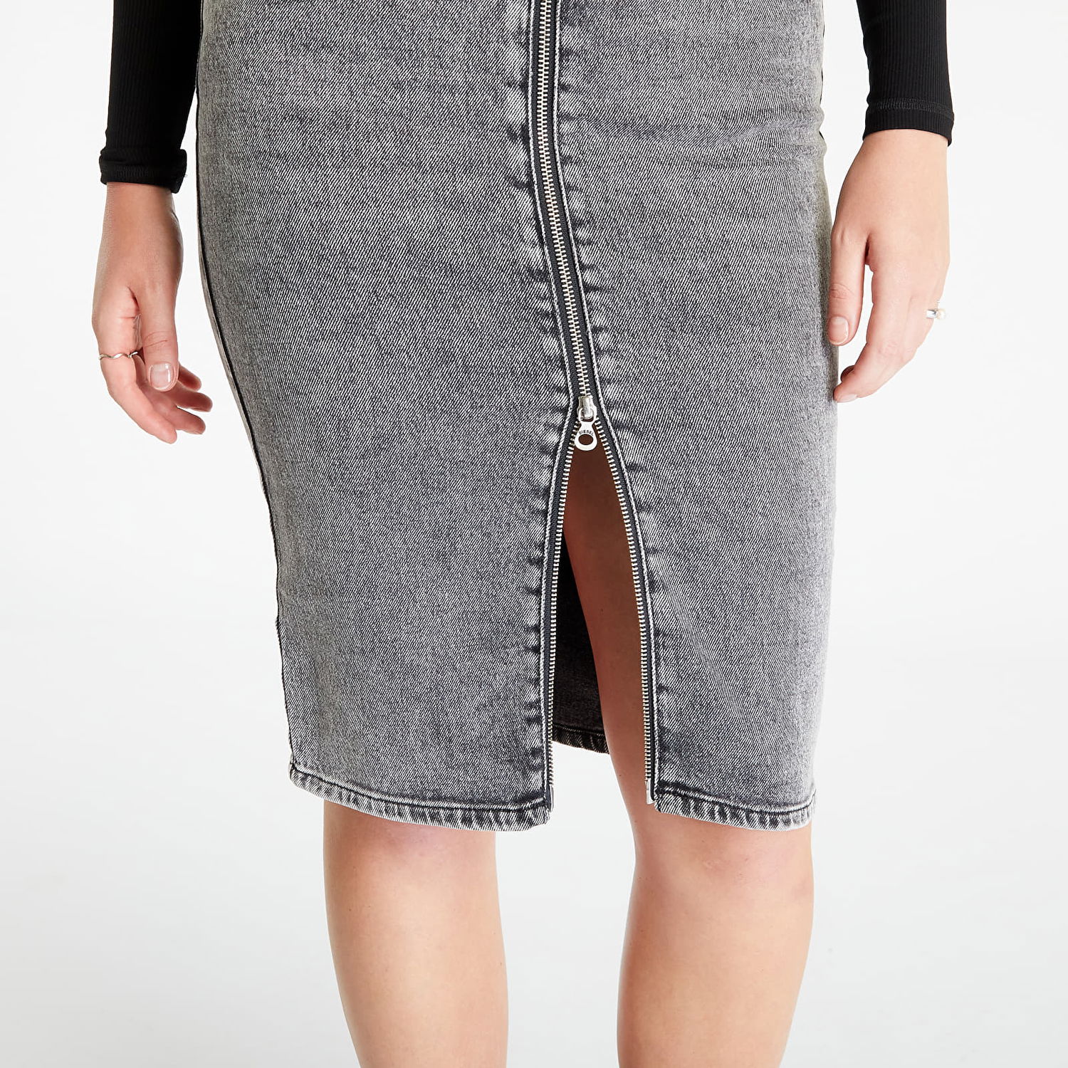 Sukňa Diesel De-Pencil-Z Skirt Black/ Blue Šedá | A09736_09G57 Black/ Blue, 1