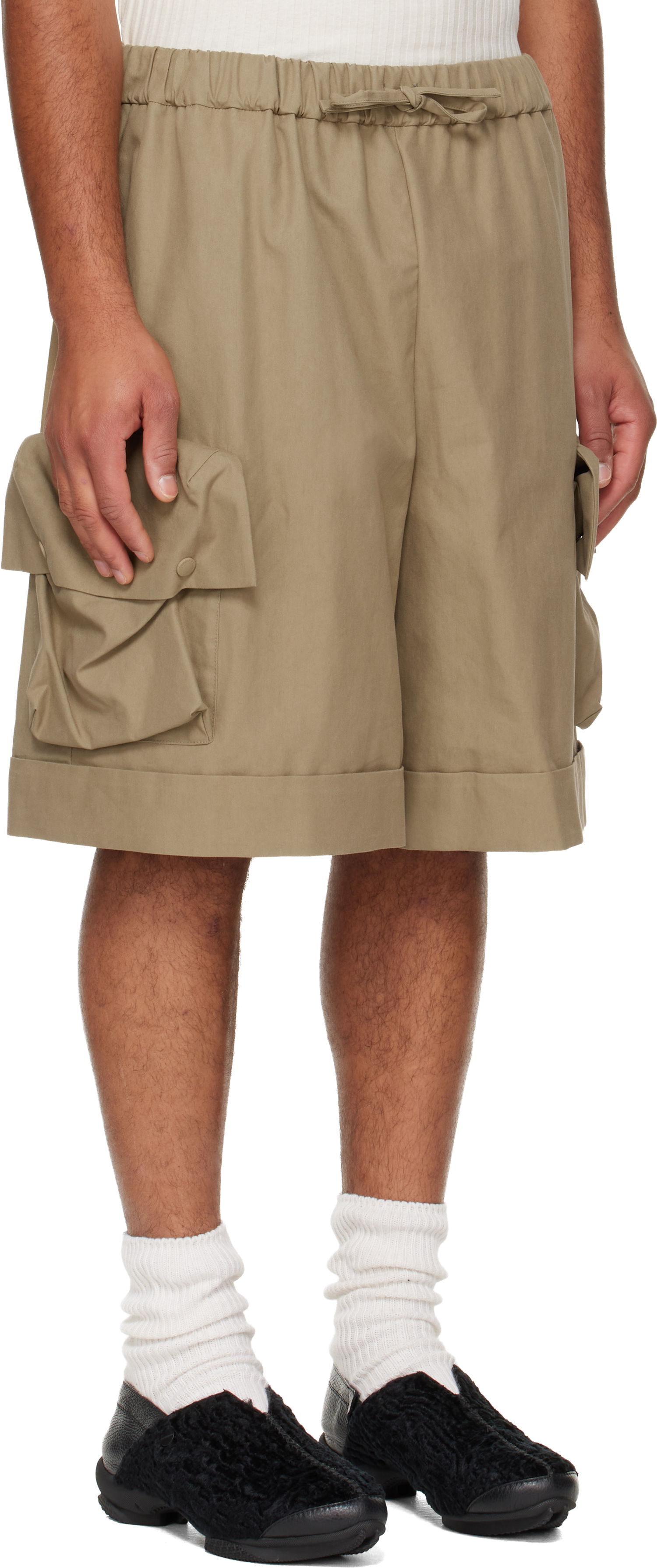 Šortky Simone Rocha Simone Rocha Multi Pocket Drawstring Cargo Shorts Béžová | 4172 1267, 1