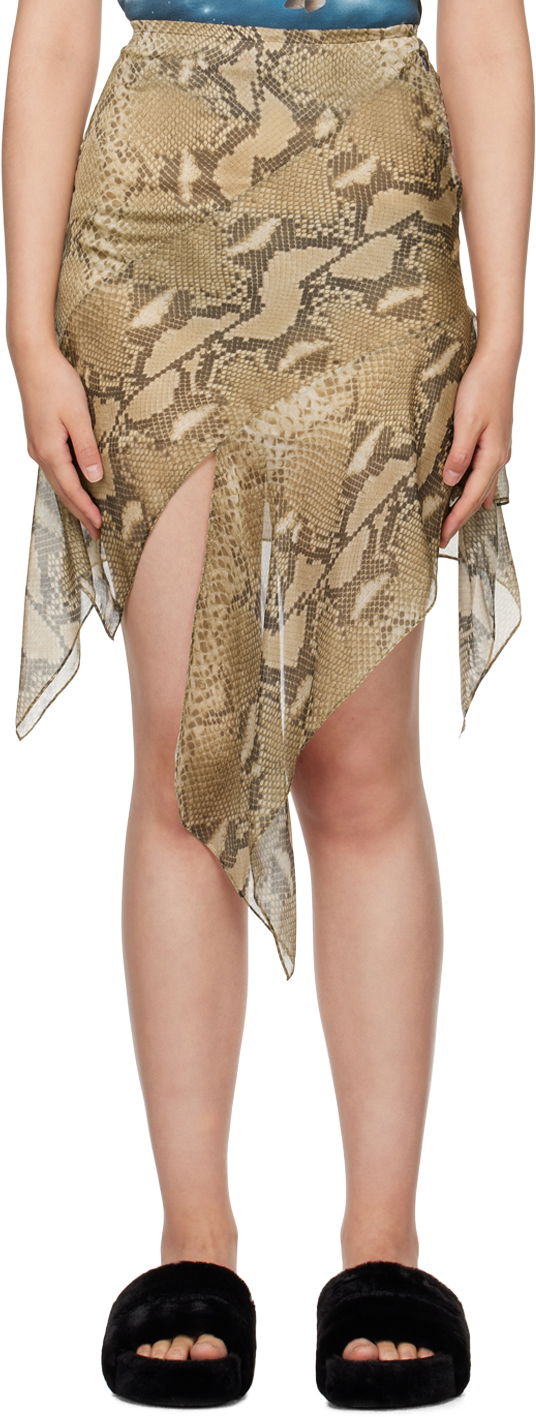Sukňa Stella McCartney Stella McCartney Printed Midi Skirt Béžová | 6300643BS284