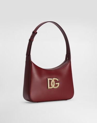 Taška cez rameno Dolce & Gabbana Dolce & Gabbana 3.5 Leather Shoulder Bag Vínová | BB7598AW57680346, 2