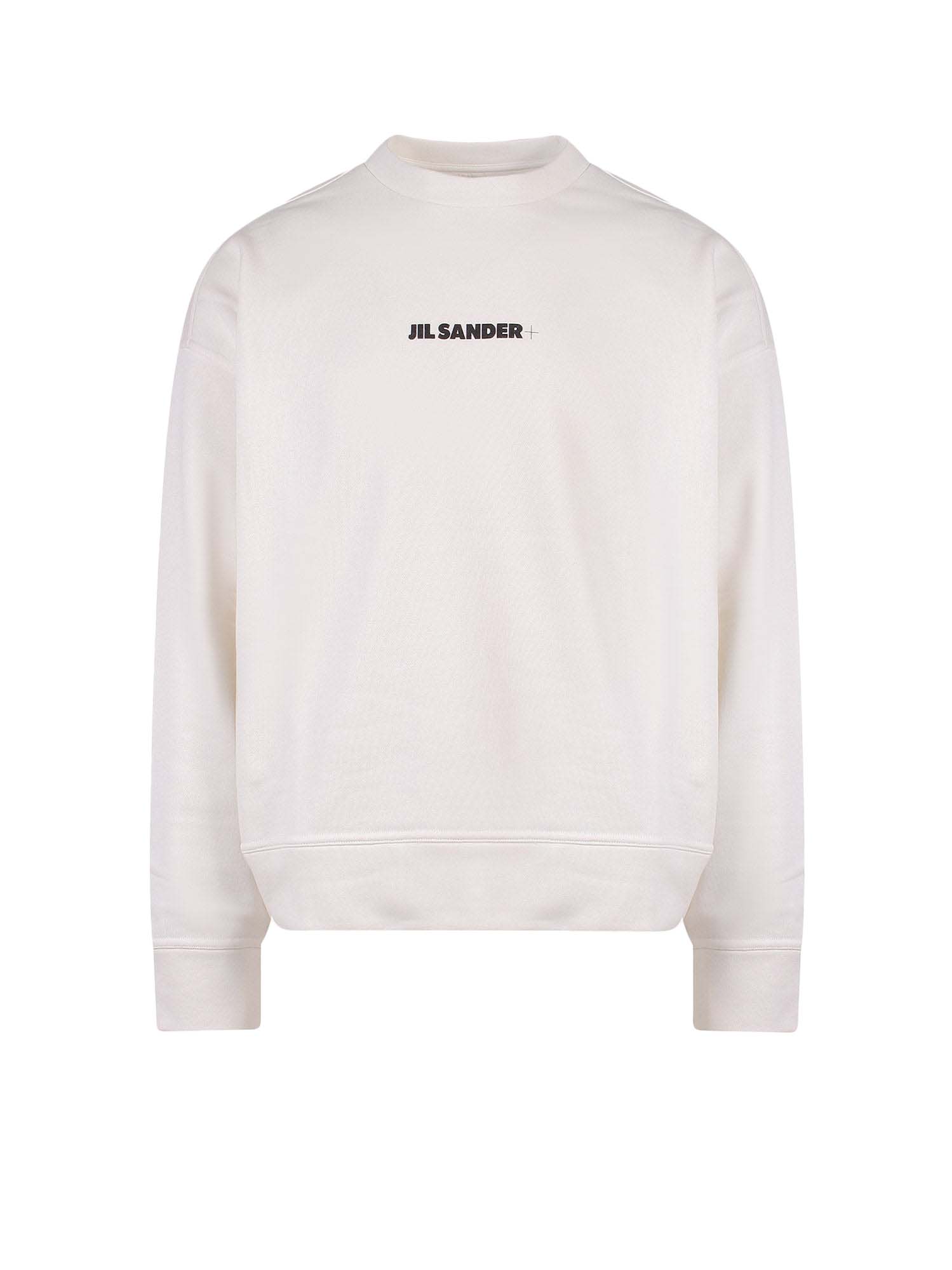 Sveter Jil Sander Cotton Frontal Logo Crewneck Biela | J47GU0001J45050#102, 0