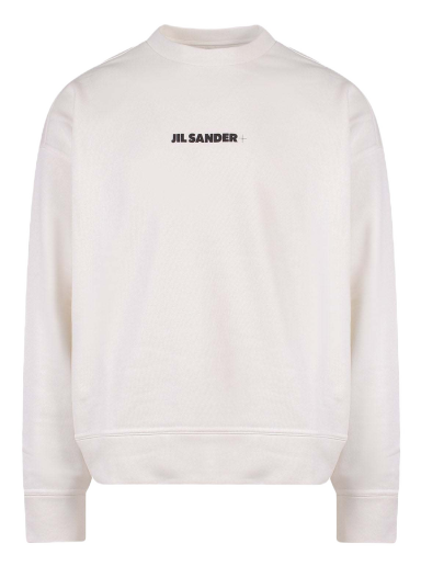 Sveter Jil Sander Cotton Frontal Logo Crewneck Biela | J47GU0001J45050#102