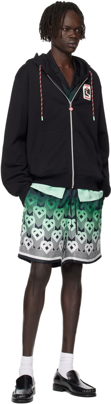 Mikina Casablanca Casablanca Sunset Valley Zip Hoodie Čierna | U-MPF25-JTP-150-01, 3