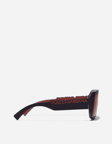 Slnečné okuliare Dolce & Gabbana Dolce & Gabbana Dg Logo Rectangular Shield Sunglasses Onesize Čierna | VG601FVN9759V000, 2