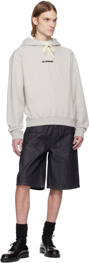 Mikina Jil Sander Jil Sander + Logo Hoodie Šedá | J47GU0129_J20010, 3