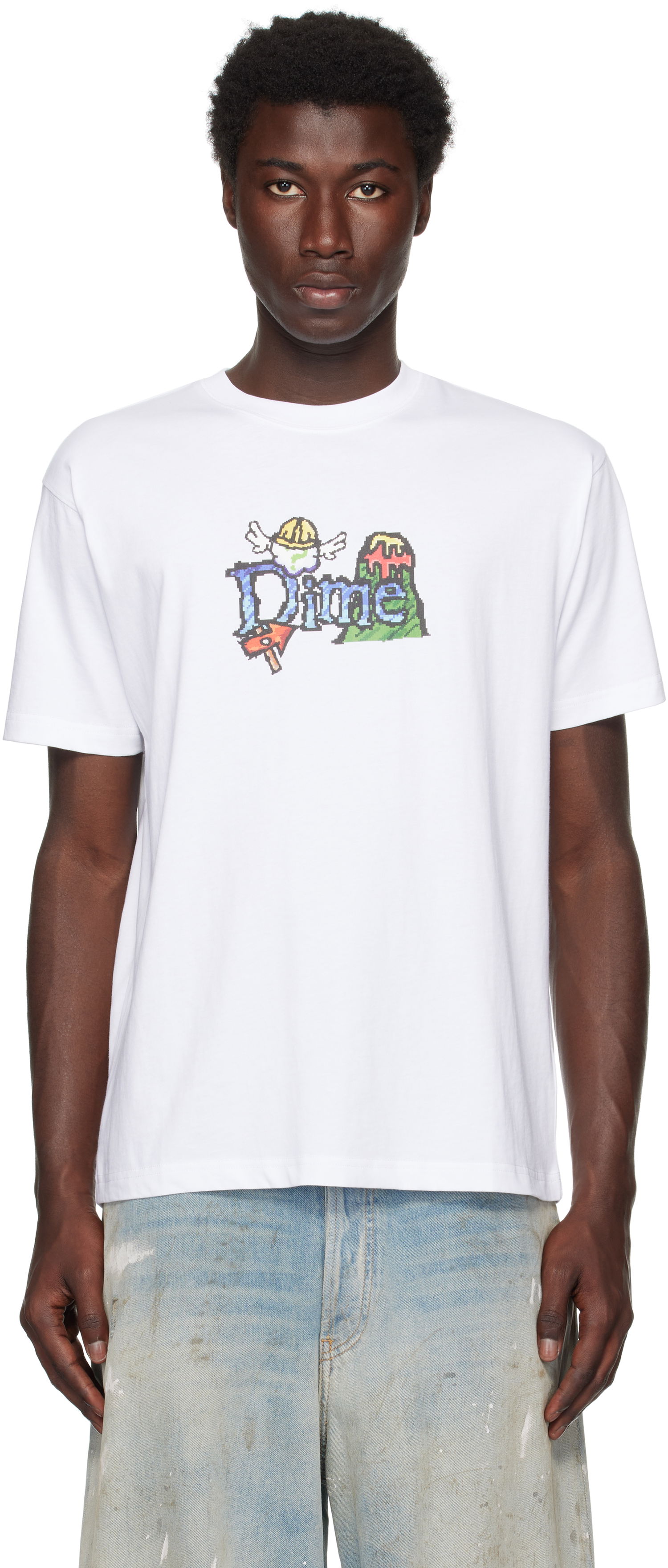 Tričko Dime Classic Fuzzy Graphic T-Shirt Biela | DIMESU2550WHT, 0