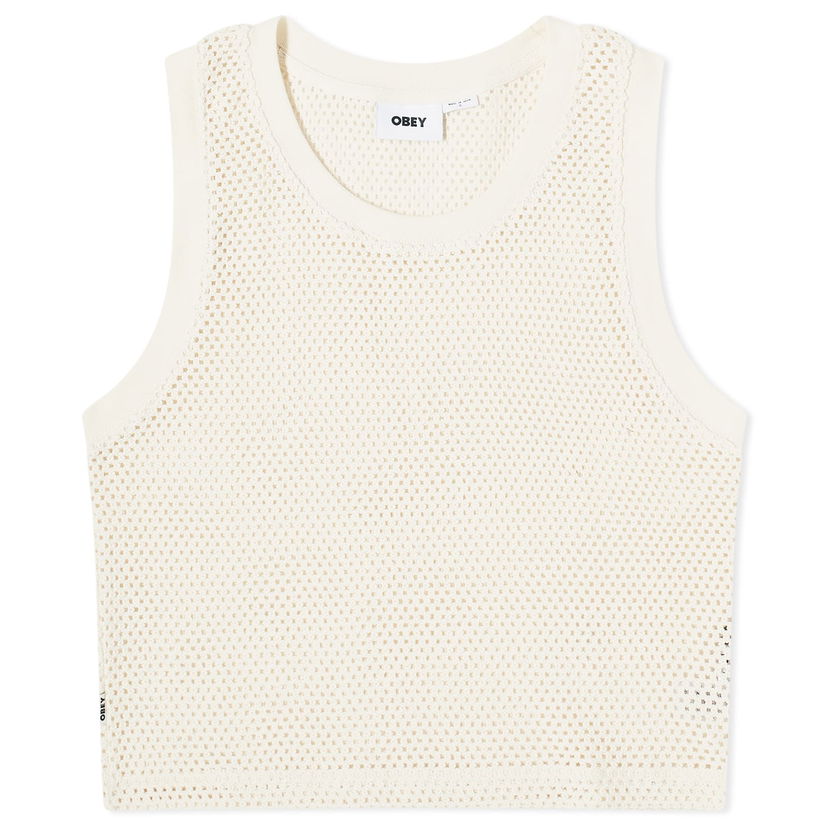 Tielko OBEY Hudson Mesh Tank Top Biela | 234050144-UBL