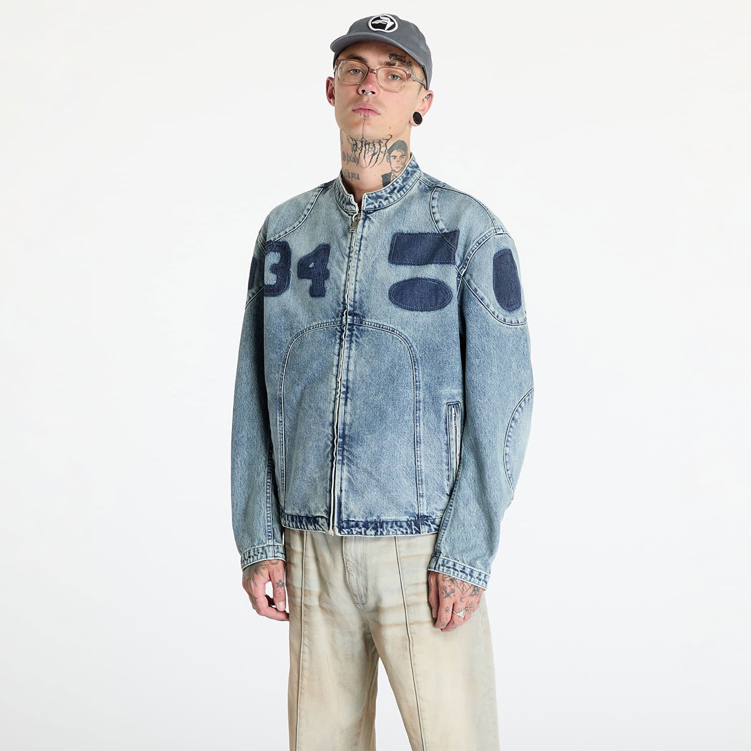 Bunda Ambush Denim Rider Jacket Vintage Blue/ No Color Modrá | BMYE002F24DEN0024400, 0