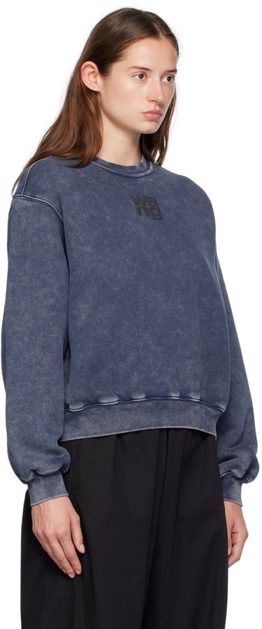 Mikina Alexander Wang Alexander Wang.t Puff Logo Sweatshirt Modrá | 4CC3241518, 1