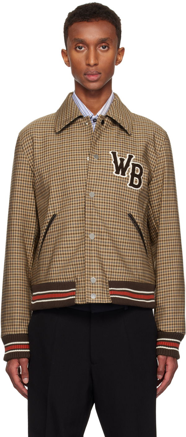 Bomber bunda Wales Bonner Wales Bonner Homecoming Varsity Bomber Jacket Hnedá | UA24JA10-CO03-8890, 0